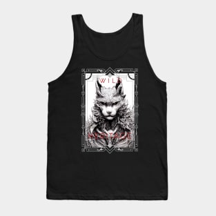 Lynx Wild Cat Animal Wild Nature Illustration Line Epic Illustration Line Art Tank Top